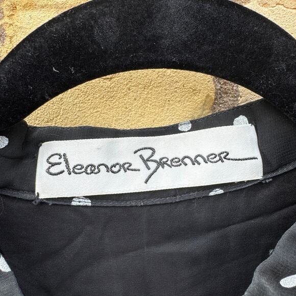 Vintage Eleanor Brenner 1970's Polka Dot Long Sleeve Maxi Dress Size 8 *Flaw - Picture 6 of 9